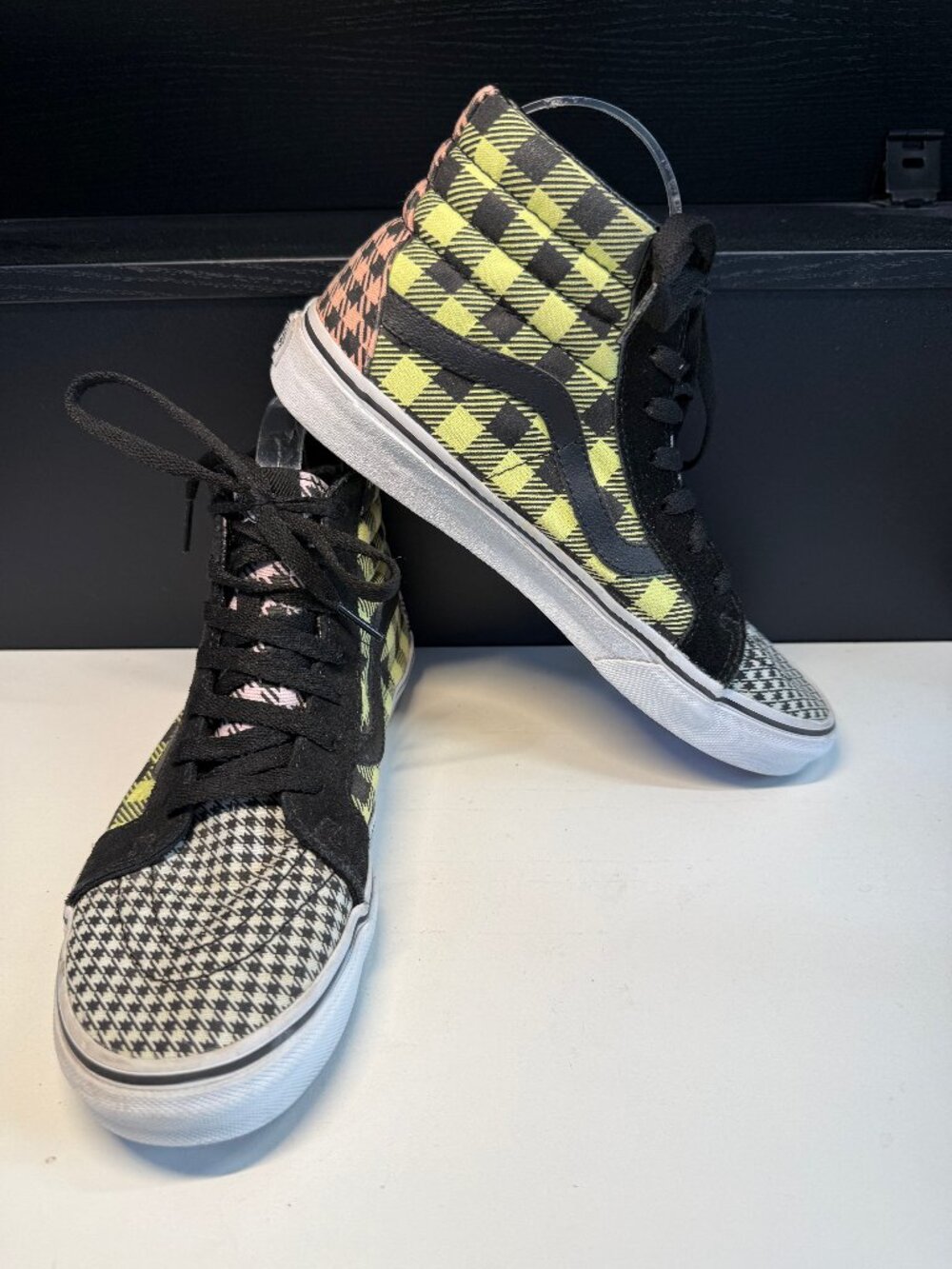 Vans Off the Wall Plaid Skateboard Shoe Kids Size 6 1/2